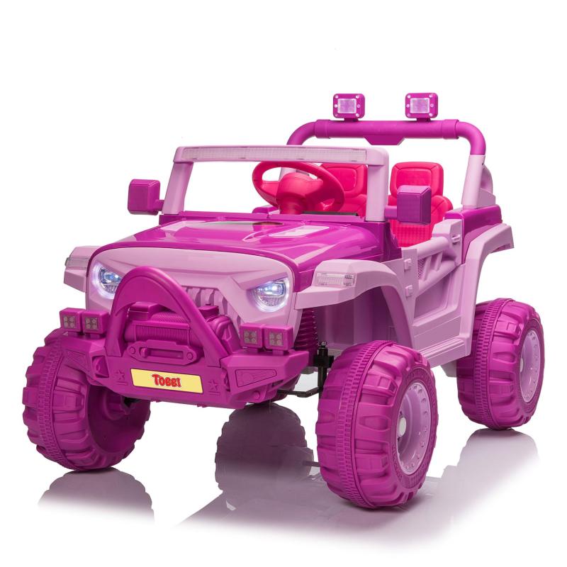12V Kids Ride On Electric Motorized Off-Road Vehicle w/ 2.4G Remote Control, Pink+ Rose Red TH17X0713 2 2