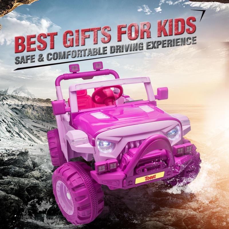 12V Kids Ride On Electric Motorized Off-Road Vehicle w/ 2.4G Remote Control, Pink+ Rose Red TH17X0713 cj1