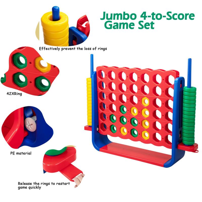 Large Jumbo Connect Four in a Row Game for Kids and Adults TH17X0875 zt4