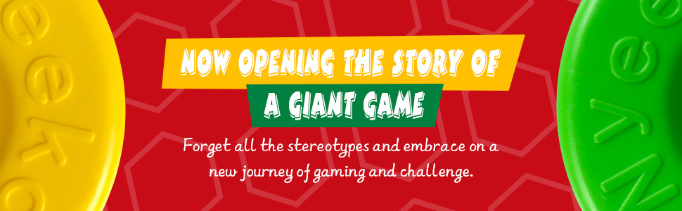 Nyeekoy UniHex Jumbo 4-to-Score Giant Game Set for Kids and Adults