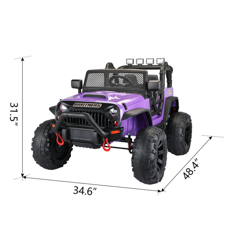 Tobbi 2 Seater Power Wheels 12v Ride On Jeep With Remote Control TH17Y0498 cct