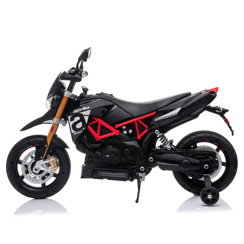 Tobbi Aprilia Licensed 12V Kids Toy Motorcycle, Black TH17Y06603 1