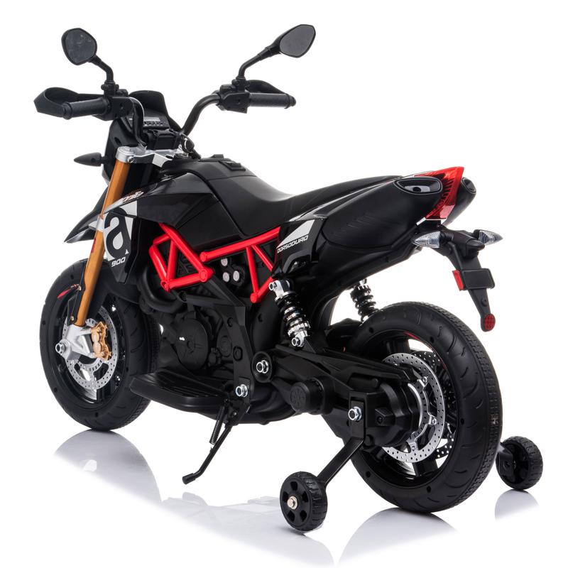 Tobbi Aprilia Licensed 12V Kids Toy Motorcycle, Black TH17Y06604 1