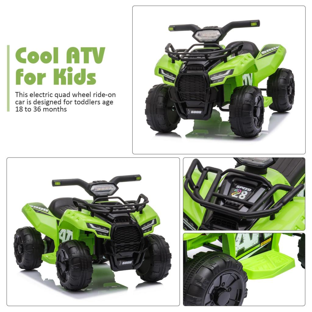 6V Kids Ride On ATV Electric 4-Wheel Quad Car for Boys and Girls Aged 18-36 Months, Four Colors TH17Y0804 zt 2