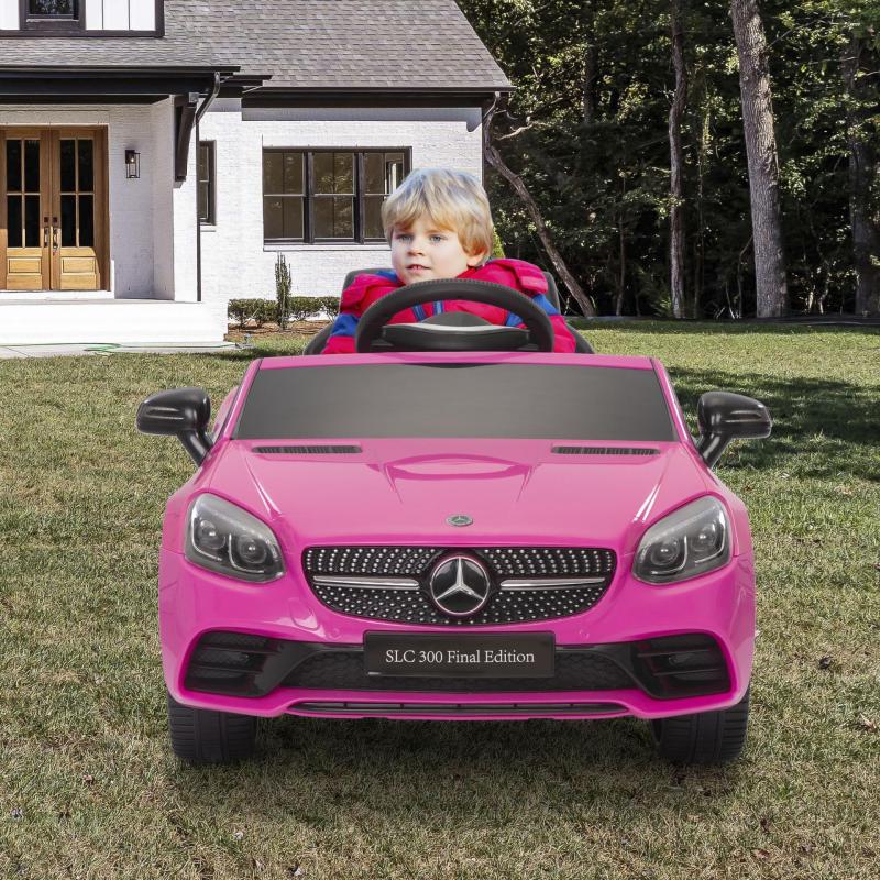 TOBBI 12V Kids Ride On Car Mercedes Benz SLC 300 Licensed Kids Electric car for Boys Girls, Pink TH17Y0966 cj2