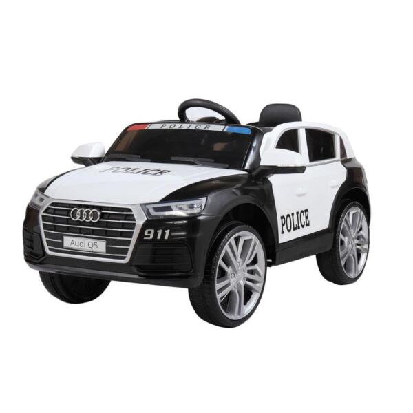 Tobbi 12V Audi Q5 Police Car Toy For Kids With Remote Control, Black audi q5 12v kids police ride on car black 29