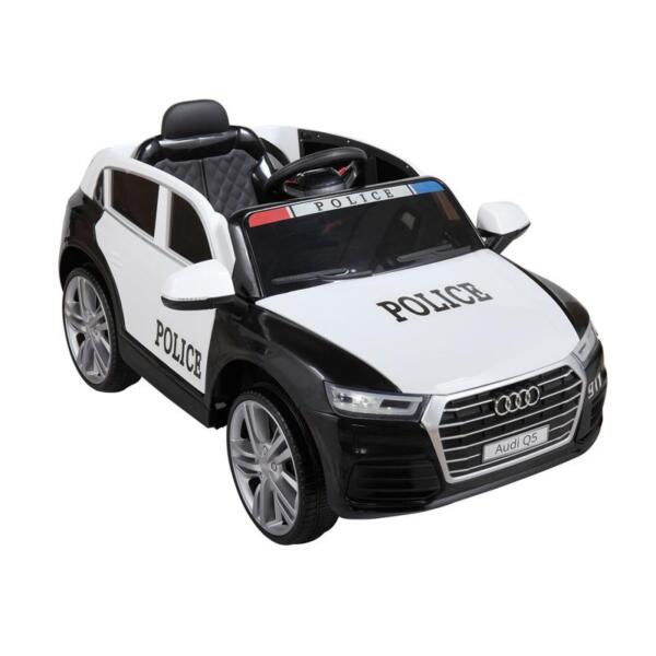 Tobbi 12V Audi Q5 Police Car Toy For Kids With Remote Control, Black audi q5 12v kids police ride on car black 30 1