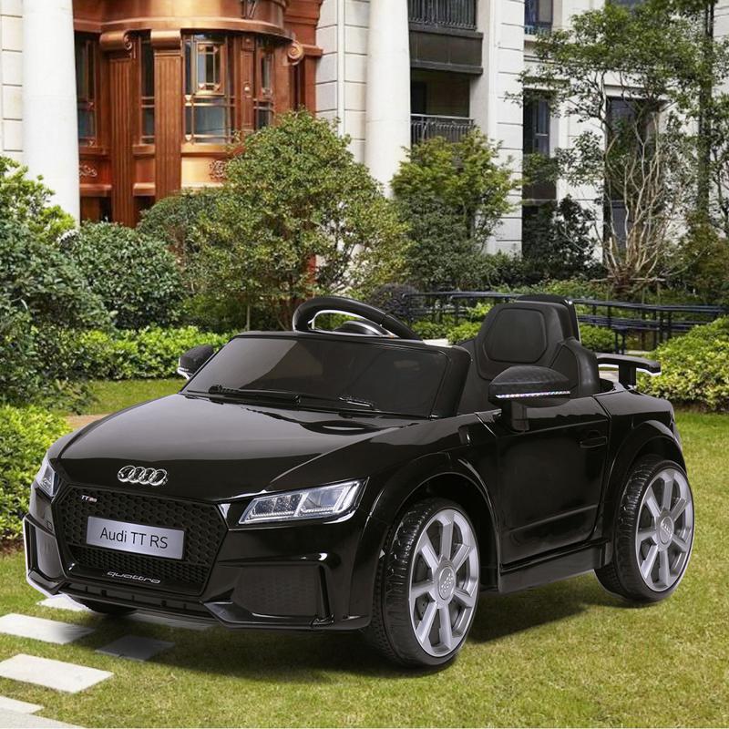 Tobbi Audi TT RS Ride On Car For Kids With Remote Control, Black audi tt rs licensed ride on car black 1