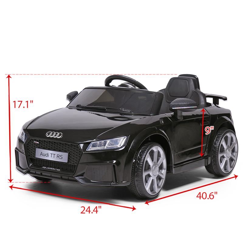 Tobbi Audi TT RS Ride On Car For Kids With Remote Control, Black audi tt rs licensed ride on car black 25