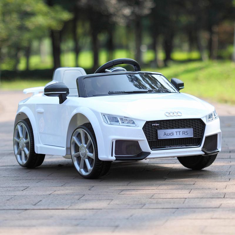 Tobbi Audi TT RS Ride On Car For Kids With Remote Control, White audi tt rs licensed ride on car white 48