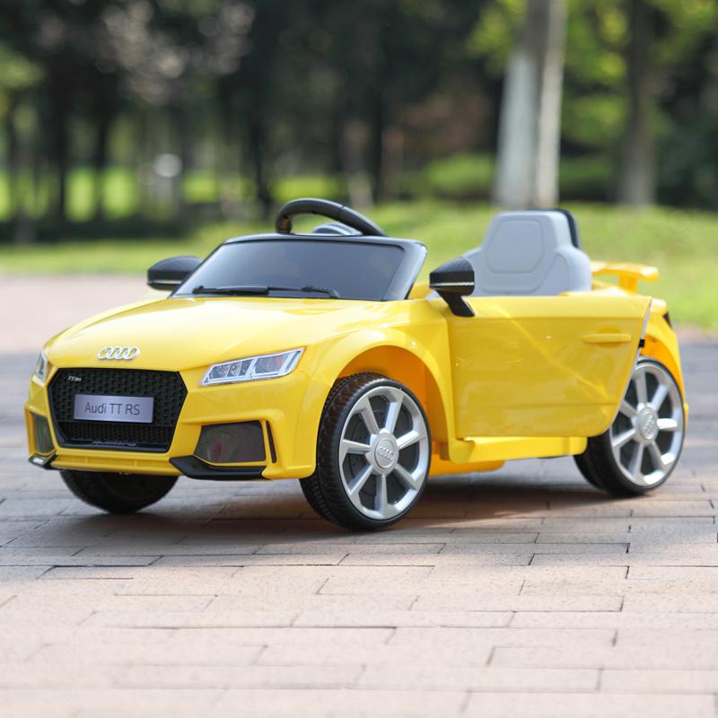 Tobbi Audi TT RS Ride On Car For Kids With Remote Control, Yellow audi tt rs licensed ride on car yellow 17