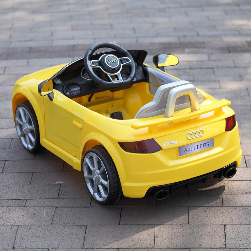 Tobbi Audi TT RS Ride On Car For Kids With Remote Control, Yellow audi tt rs licensed ride on car yellow 20
