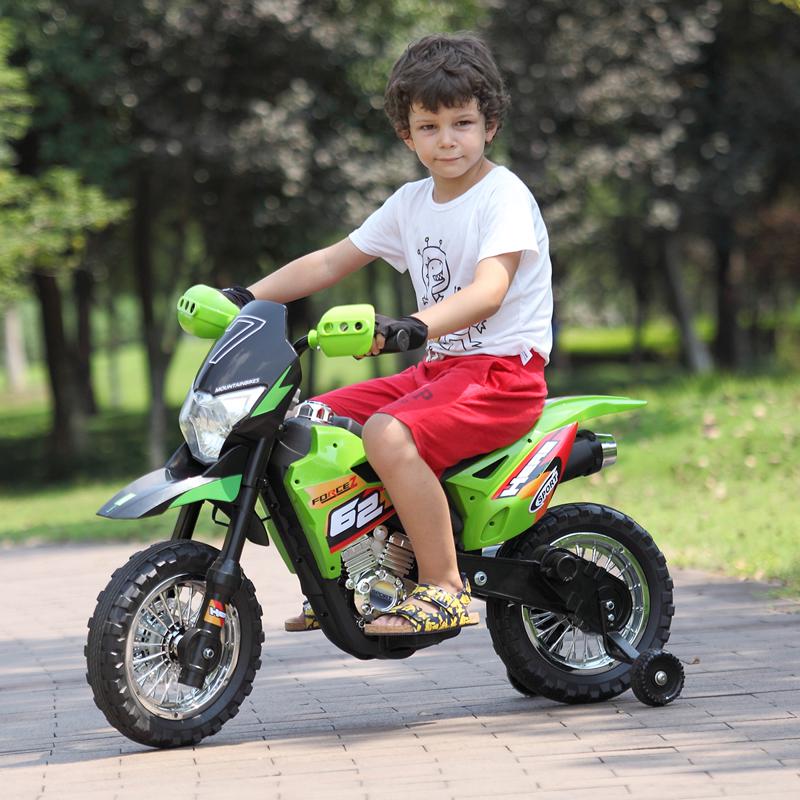 Tobbi Green 6V Electric Kids Dirt Bike Motorcycle auxiliary kids ride on motorcycle green 28