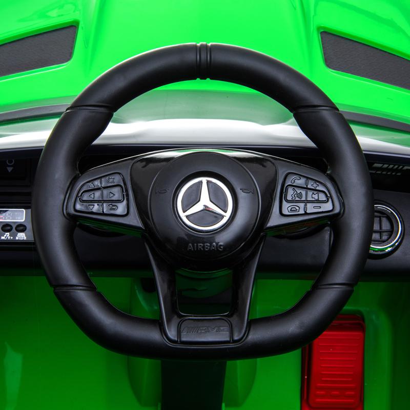 Tobbi 12V Mercedes-Benz GTR-AMG Kids Electric Ride On Car, Green benz gtr amg licensed 12v electric car black 21 1