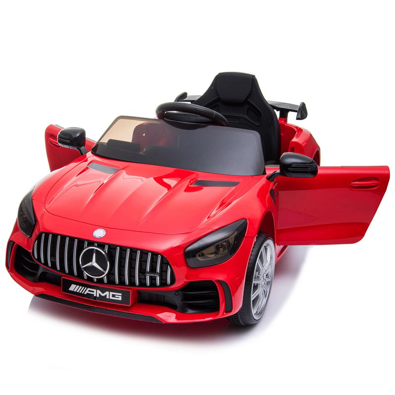 Tobbi 12V Mercedes-Benz GTR-AMG Kids Electric Ride On Car, Red benz gtr amg licensed 12v electric car red 4