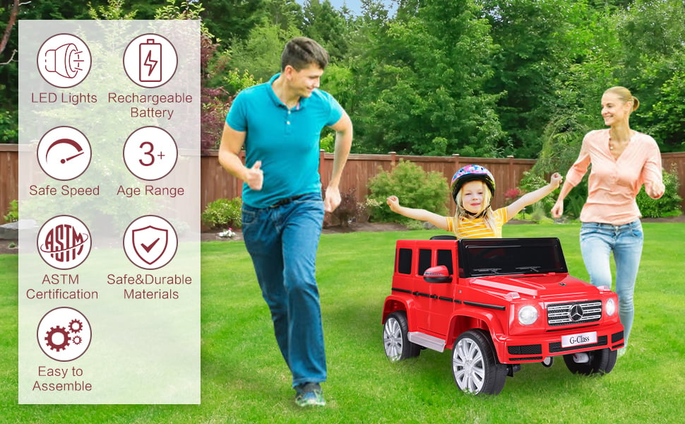 TOBBI 12V Kids Ride On Electric Car Licensed Mercedes Benz G500 with Remote Control, Red bf59bff7 3557 4024 8297 80c2f62a5feb. CR00970600 PT0 SX970 V1