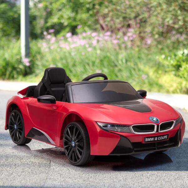 Tobbi 12V Licensed BMW Kids Electric Ride On Toy Car, Electric Vehicle With Remote Control, 4 Colors bmw licensed i8 12v kids ride on car red 13 1 BMW