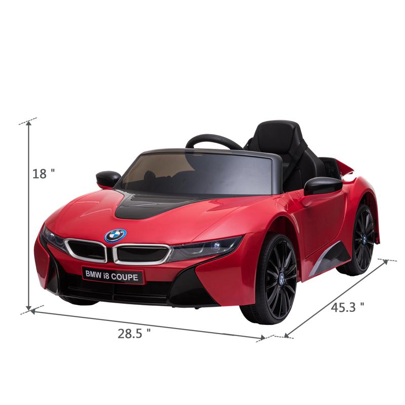 Tobbi BMW Ride on Car With Remote Control For Kids, Red bmw licensed i8 12v kids ride on car red 14