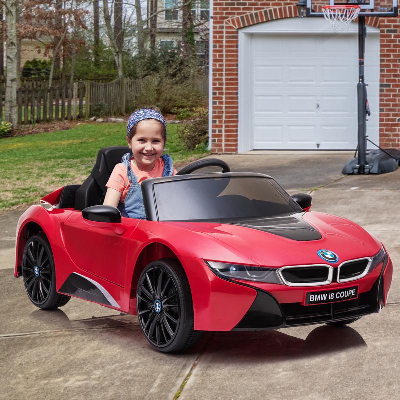 Tobbi BMW Ride on Car With Remote Control For Kids, Red bmw licensed i8 12v kids ride on car red 16 1 1