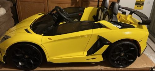 Tobbi 24V 2-Seat Licensed Lamborghini SVJ Drift Toy Car, Battery Operated Kids Ride On Car with Remote Control, Pearl Cotton Leather Seat photo review