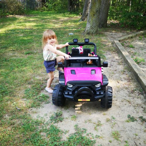 12V Electric Kids Ride On Truck, Battery Powered Ride On Toy Car with Remote Control, Rose Red photo review
