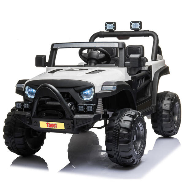 Tobbi 12V Off-Road Kid's Ride On Remote Control Truck White d50c69bh