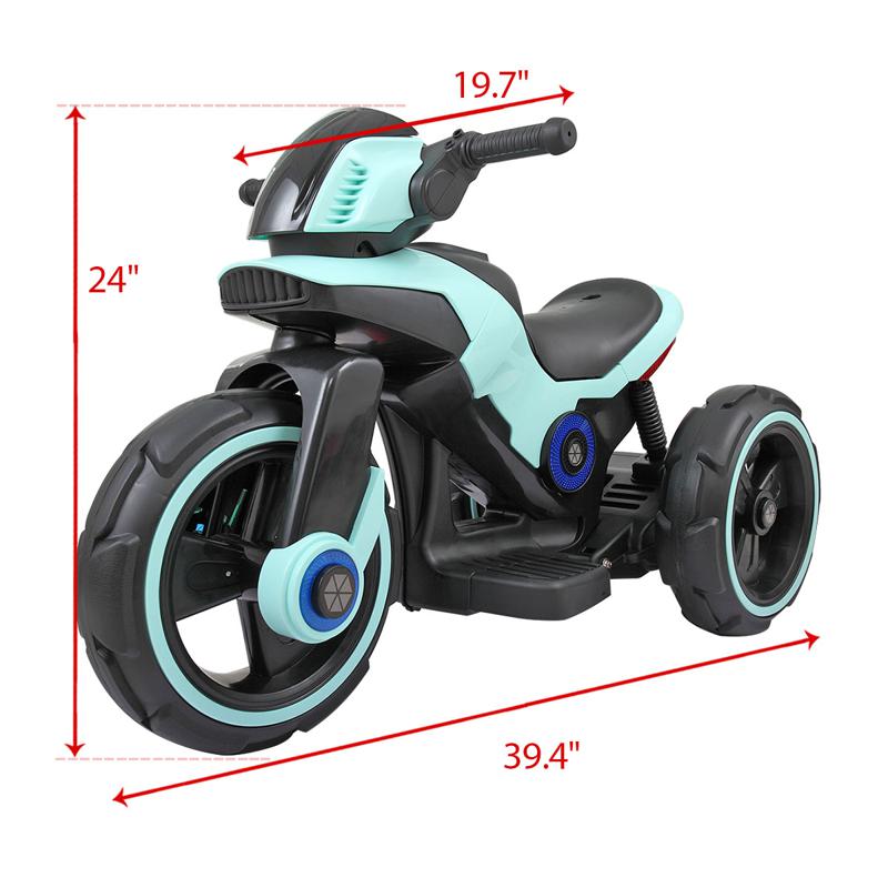 Tobbi Battery Operated Motorcycle Tricycle W/ 3 Wheel electric motorcycle tricycle battery operated blue 19