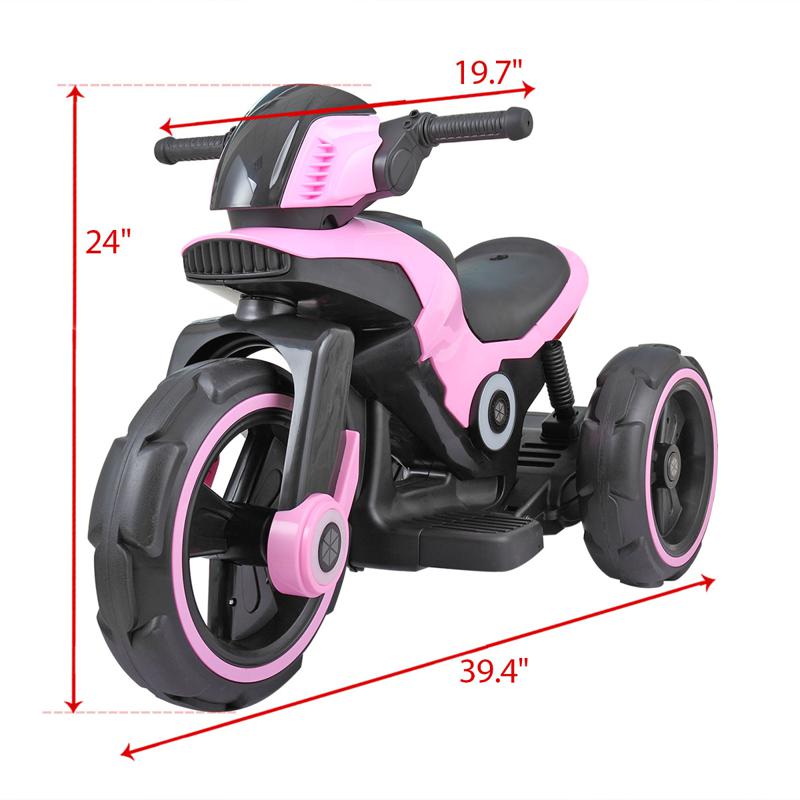 Tobbi Electric Motorcycle Tricycle Battery Operated electric motorcycle tricycle battery operated pink 12
