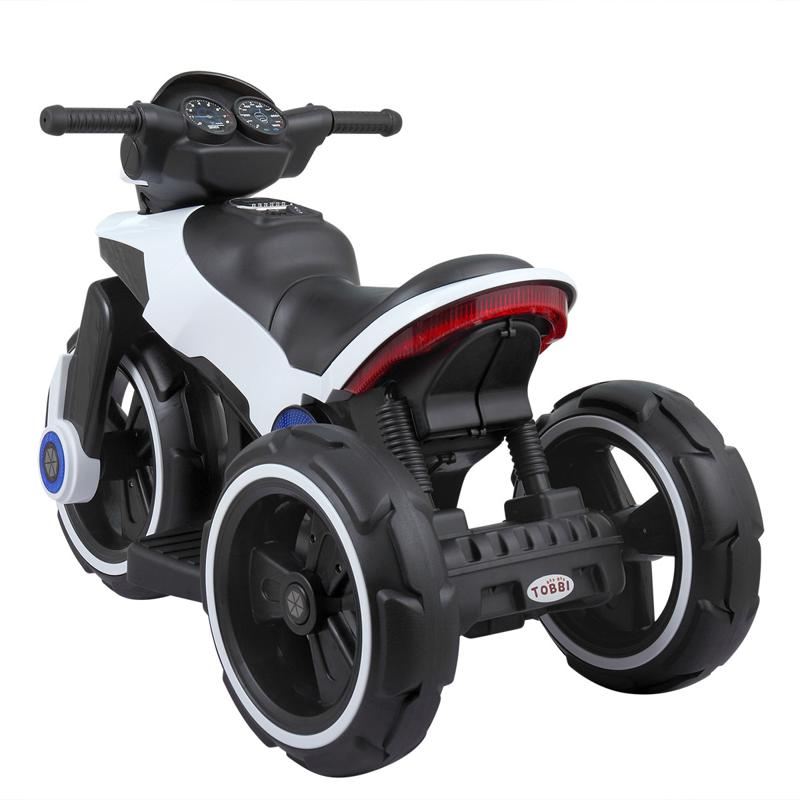 Tobbi White Electric Motorcycle Tricycle for Toddlers electric motorcycle tricycle battery operated white 9