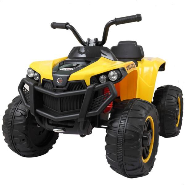 Tobbi Battery Powered Ride On Kids ATV With Remote, Yellow electric ride on atv with 4 wheel white 18 副本