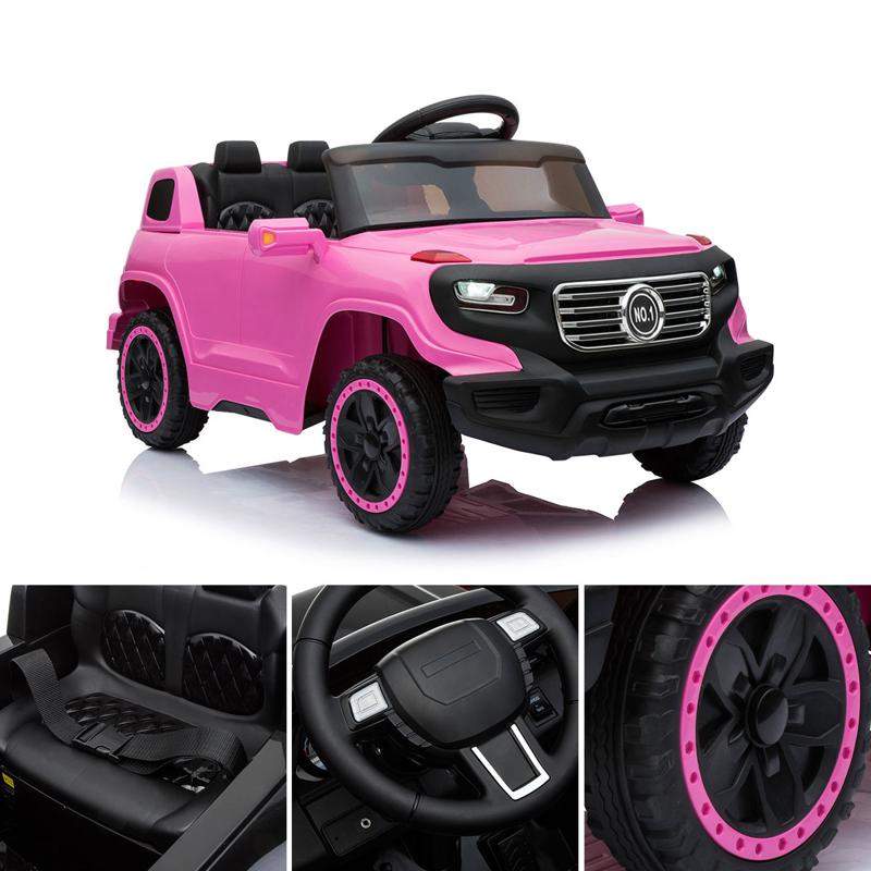 Tobbi 6V Kids Power Wheel SUV Ride On Toy with Remote, Pink kids ride on car 6v racing vehicle pink 14