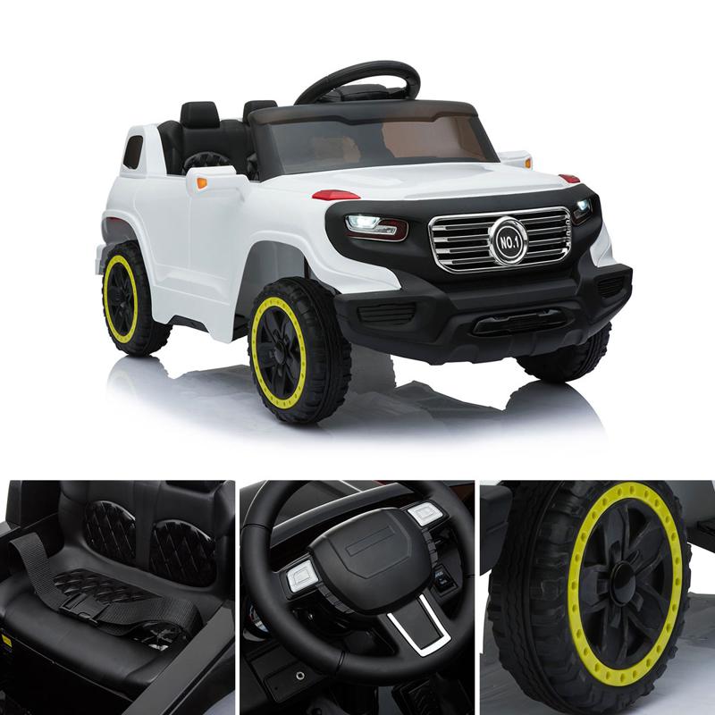 Tobbi 6V Kids Power Wheel SUV with Remote Control, White kids ride on car 6v racing vehicle white 13