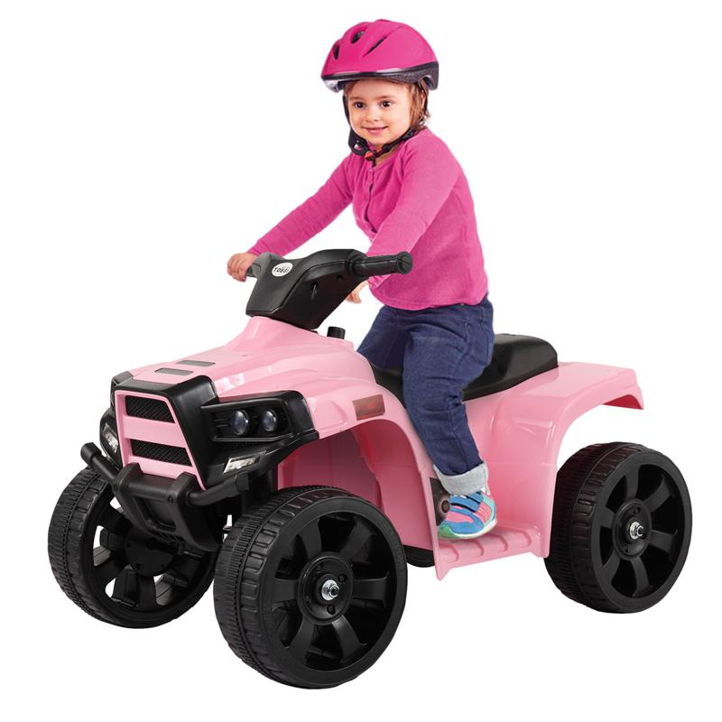 Tobbi 6V Kids Electric ATV 4 Wheeler Ride On Quad, Pink kids ride on car atv 4 wheels battery powered pink 10