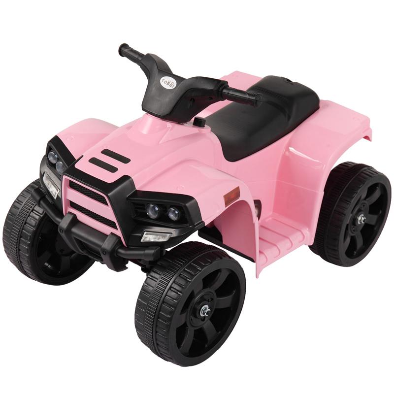 Tobbi 6V Kids Electric ATV 4 Wheeler Ride On Quad, Pink kids ride on car atv 4 wheels battery powered pink 17