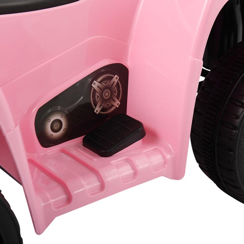 Tobbi 6V Toy Electric Kids Ride On ATV, Battery Powered 4 Wheeler Ride On Quad, Pink kids ride on car atv 4 wheels battery powered pink 23 1