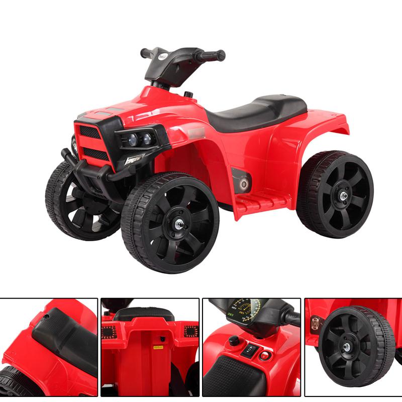 Tobbi 6V Kids Electric ATV 4 Wheeler Ride On Quad, Red kids ride on car atv 4 wheels battery powered red 6 1