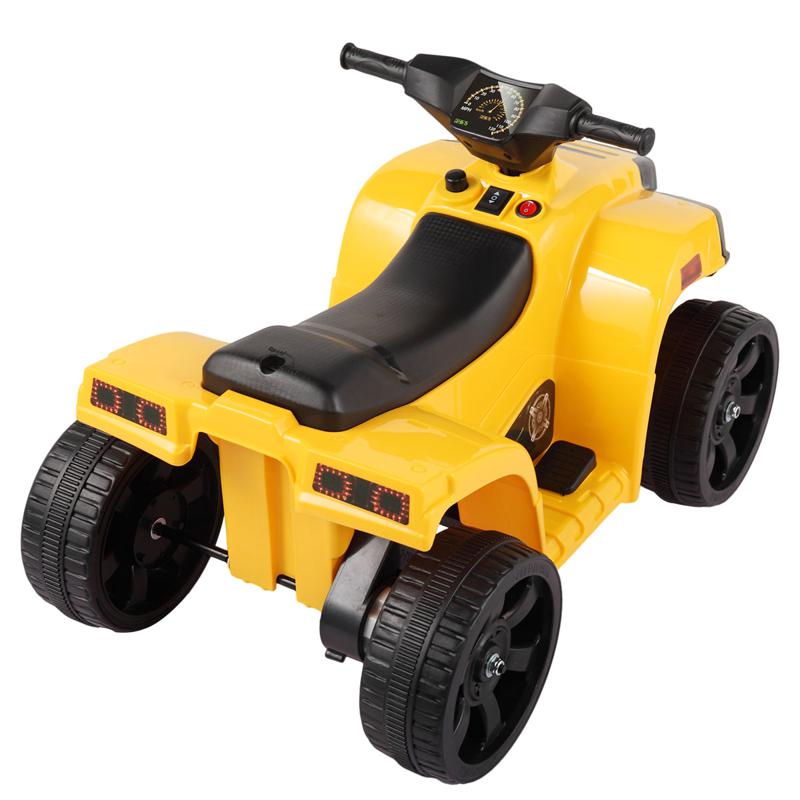 Tobbi Four Wheeler Electirc Ride On Quad ATV For Kids, Yellow kids ride on car atv 4 wheels battery powered yellow 1