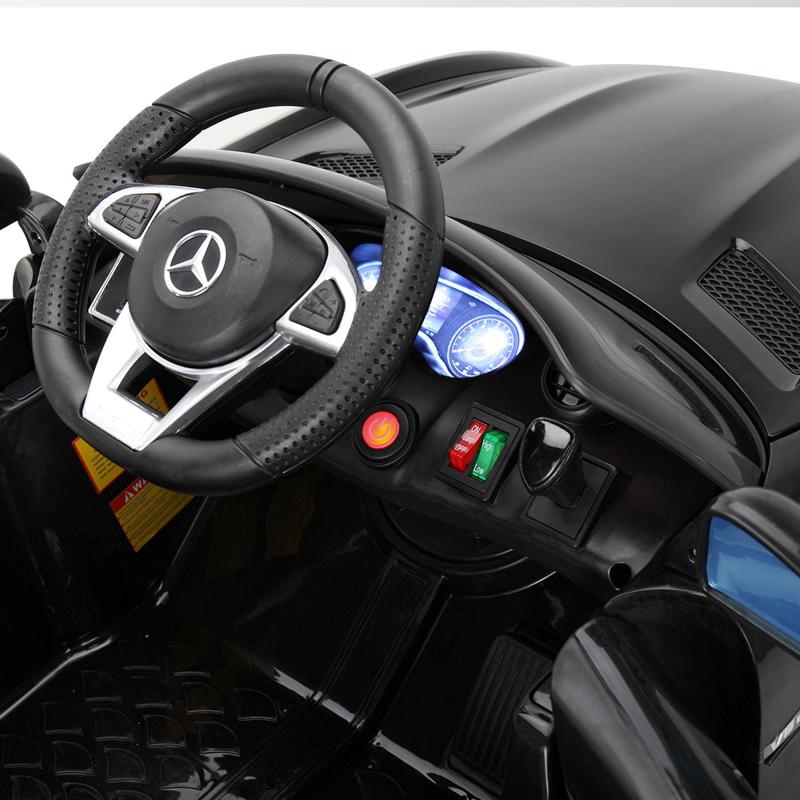 Tobbi 6V Licensed Mercedes Benz AMG GTR with Parental Remote Control, Black kids ride on car benz licensed amg gtr black 20