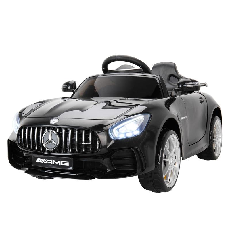 Tobbi 6V Licensed Mercedes Benz AMG GTR with Parental Remote Control, Black kids ride on car benz licensed amg gtr black 7 1