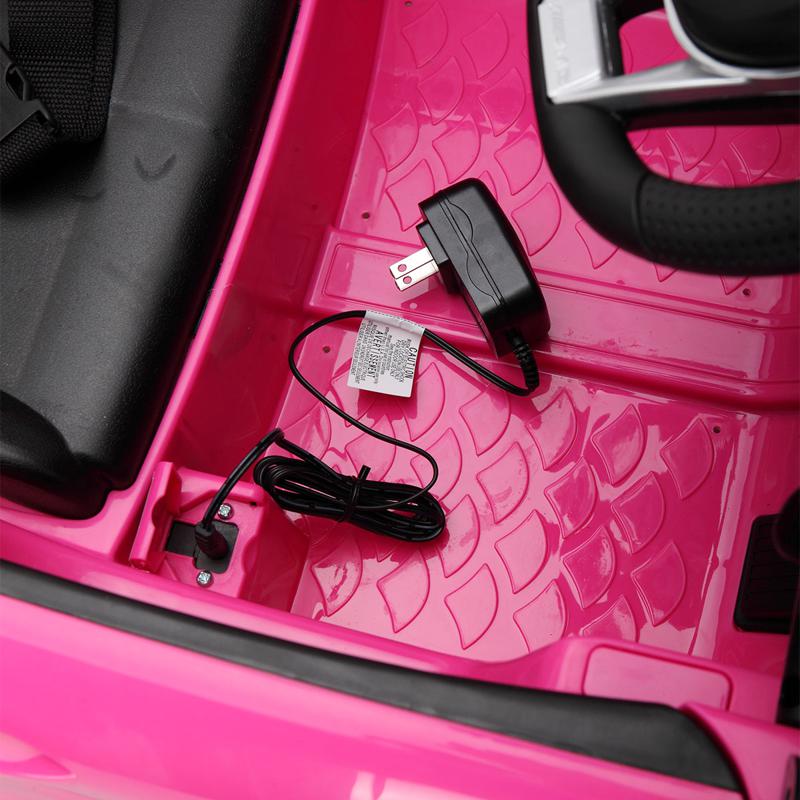 Tobbi 6V Licensed Mercedes Benz AMG GTR with Parental Remote Control, Pink kids ride on car benz licensed amg gtr pink 21
