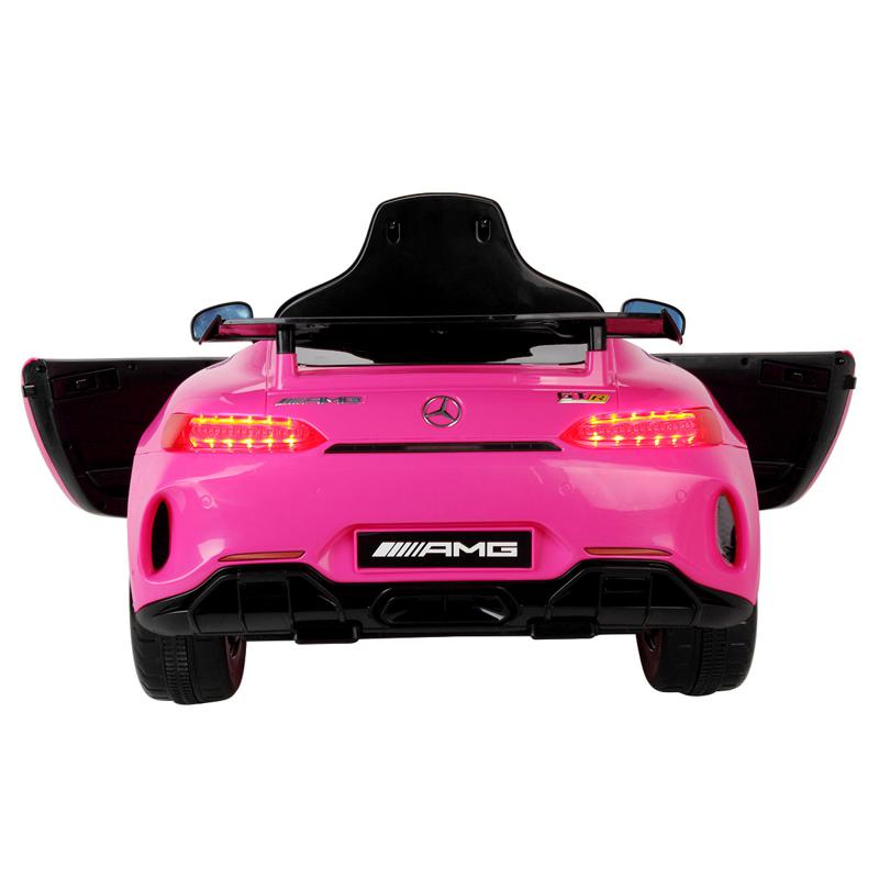 Tobbi 6V Licensed Mercedes Benz AMG GTR with Parental Remote Control, Pink kids ride on car benz licensed amg gtr pink 5