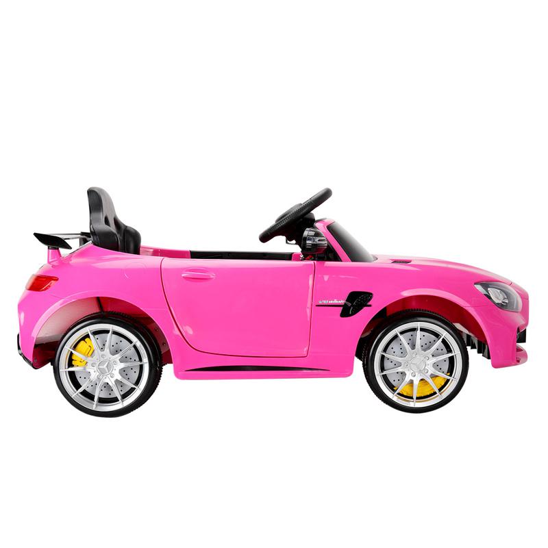 Tobbi 6V Licensed Mercedes Benz AMG GTR with Parental Remote Control, Pink kids ride on car benz licensed amg gtr pink 8