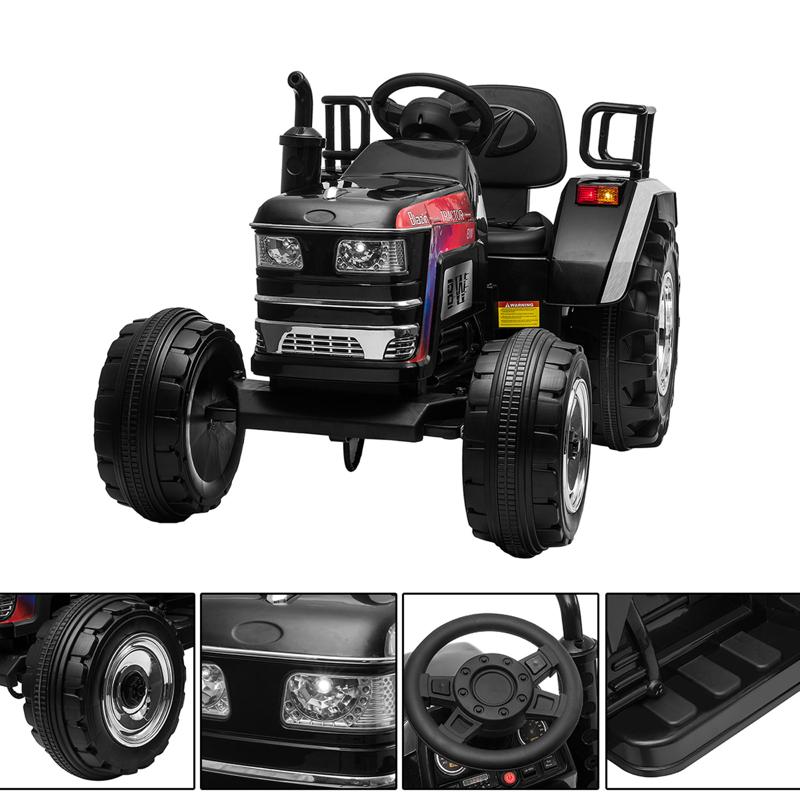 Tobbi 12V Kids Ride On Tractor with Remote Control for 3-6 Years, Black kids ride on tractor with remote control black 17