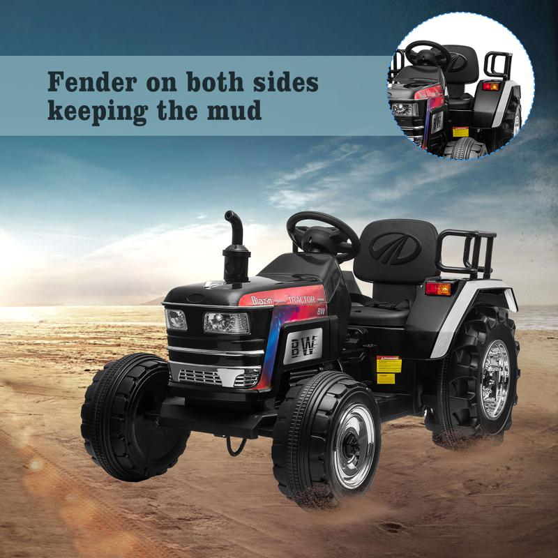 Tobbi 12V Kids Ride On Tractor with Remote Control for 3-6 Years, Black kids ride on tractor with remote control black 22