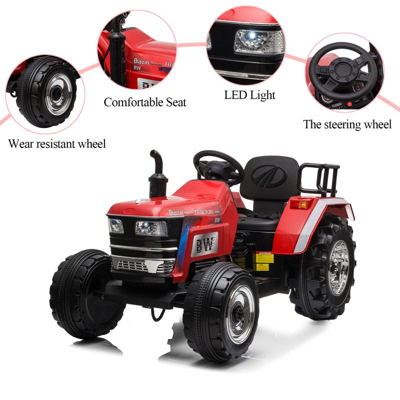 Tobbi 12V Kids Ride On Tractor with Remote Control for 3-6 Years, Red kids ride on tractor with remote control red 22
