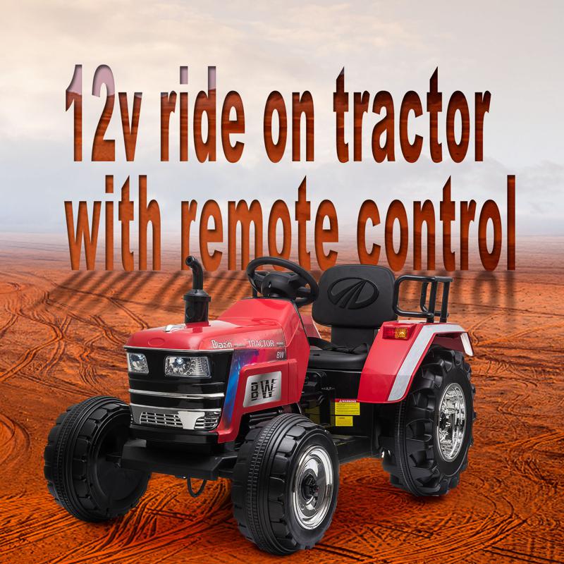 Tobbi 12V Kids Ride On Tractor with Remote Control for 3-6 Years, Red kids ride on tractor with remote control red 25