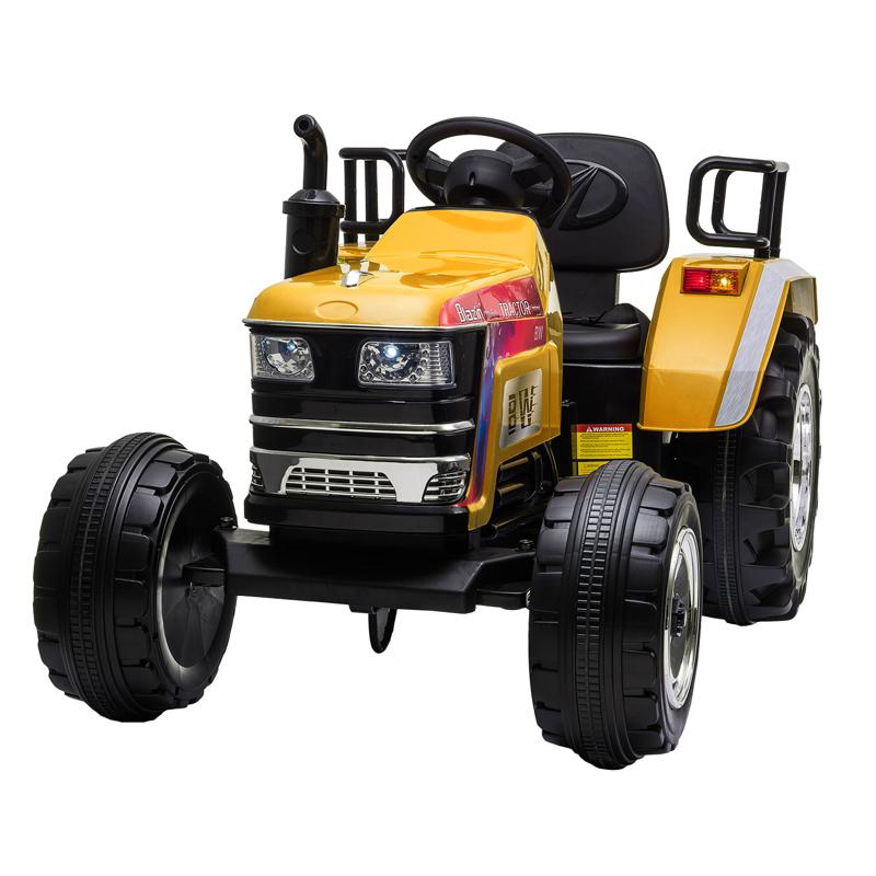 Tobbi 12V Kids Ride On Tractor with Remote Control for 3-6 Years, Yellow kids ride on tractor with remote control yellow 2