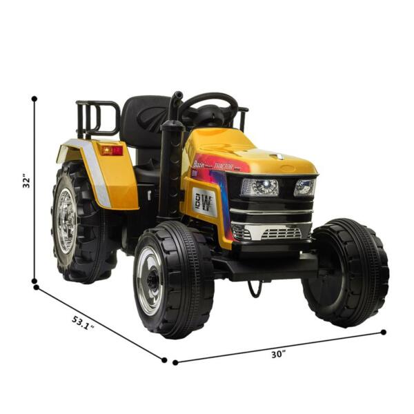 Tobbi 12V Kids Ride On Tractor with Remote Control for 3-6 Years, Yellow kids ride on tractor with remote control yellow 8 1