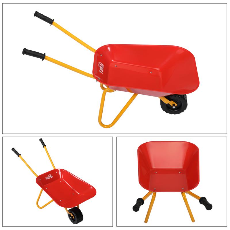 Tobbi Kids WheelBarrows with Garden Carts, Red kids wheel barrows and garden carts red 24