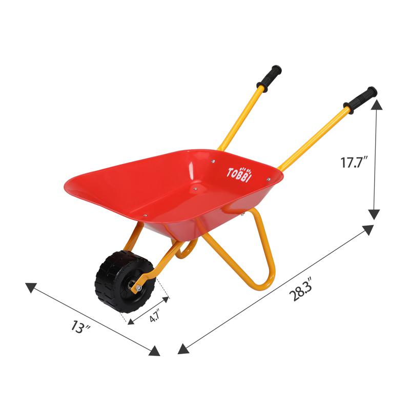Tobbi Kids WheelBarrows with Garden Carts, Red kids wheel barrows and garden carts red 9